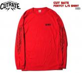CUTRATE  FXRTCT L/S T-SHIRT RED(カットレート・ FXRTCTロングスリーブTシャツ・レッド)