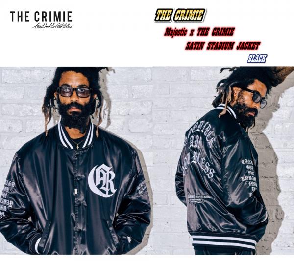 CRIMIE Majestic x THE CRIMIE SATIN STADIUM JACKET BLACK(クライミー