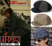 AT-DIRTY CLASSIC CASQUETTE BLACK2TONE/BEIGE2TONE/BLACK(アットダーティー・クラシックキャスケット・ブラックツートン/ベージュツートン/ブラック)