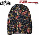 CUTRATE FLOWER PATTERN L/S SHIRT NAVY(カットレイト・フラワーパターンロングスリーブシャツ・ネイビー)