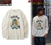 AT-DIRTY DIRTY FOOT L/S TEE NATURAL(アットダーティー・ダーティーフッド長袖Tシャツ・ナチュラル)