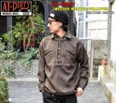 AT-DIRTY WELDER MELTON PULLOVER HEATHER BROWN(アットダーティ-・ウェルダーメルトンプルオーバー・ヘザーブラウン)