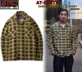 AT-DIRTY EARLY LIGHT NEL L/S SHIRT BROWN(アットダーティー・アーリーライトネル長袖シャツ・ブラウン)