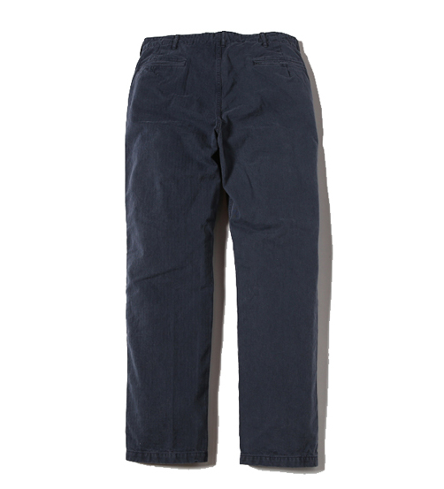 CUTRATE HERRINGBONE×TWILL TROSERS PANTS NAVY(カットレート ...