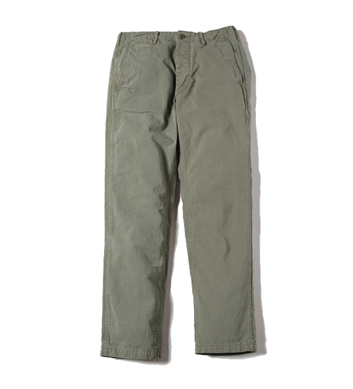 CUTRATE HERRINGBONE×TWILL TROSERS PANTS OLIVE(カットレート ...