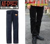 AT-DIRTY RODEO PANTS CORDUROY BLACK(アットダーティ-・ロデオパンツコーデュロイ・ブラック)