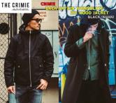 CRIMIE BACK SATAIN THINSULATE ZIP HOOD JACKET  BLACK/KHAKI(クラミー・バックサテンシンサレートジップフードジャケット・ブラック/カーキ)