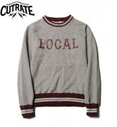 CUTRATE LINE RIB CREW NECK LOCAL SWEAT GRAY(カットレー・ラインリブクルーネックスウェット・グレー)