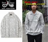 DRESS HIPPY NUMBER USA L/S SHIRT WHITE (ドレスヒッピー・ナンバーUSAシャツ・ホワイト)