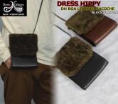 DRESS HIPPY DH BOA SACOCHE BLACK/BROWN(ドレスヒッピー・DHボアレザーサコッシュ・ブラック/ブラウン)