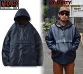 AT-DIRTY ATD LEATHER SMOCK NAVY(アットダーティー・ATDレザースモック・ネイビー)