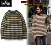 DRESS HIPPY ORIENTAL BORDER L/S TEE GREEN(ドレスヒッピー・オリジナルボーダーロングスリーブTシャツ・グリーン)