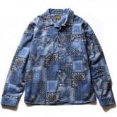 【SALE 40%OFF】FUCT SSDD BANDANA FLANNEL SHIRT 41303 NAVY BLACK(ファクト・バンダナフランネルシャツ・ネイビー ブラック)　