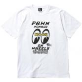 PAWN PAWN×MOON　EYES　TEE 93602 WHITE BLACK(パウン×ムーンアイズコラボTシャツ・ホワイト ブラック)