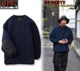 AT-DIRTY ATD BOA PULLOVER  NAVY(アットダーティー・ATD ボアプルオーバー・ネイビー)