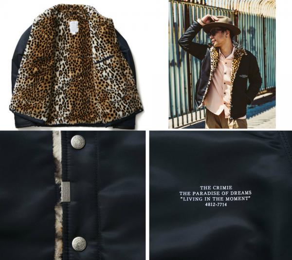 CRIMIE LEOPARD BOA JACKET BLACK/KHAKI(クラミー・レオパードボア ...