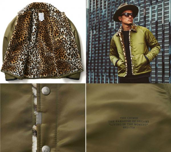 CRIMIE LEOPARD BOA JACKET BLACK/KHAKI(クラミー・レオパードボア ...