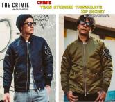 CRIMIE TEAM STUDIUM THINSULATE ZIP JACKET  BLACK/KHAKI(クラミー・チームスタジアムシンサレートジップジャケット・ブラック/カーキ)