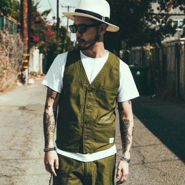 CRIMIE JOE MILITARY VEST・KHAKI/BLACK(クライミー・ジョイミリタリー