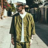 CRIMIE JOE MILITARY 7TH RAGLAN SHIRT KHAKI/BLACK(クライミー/JOE MILITARYシリーズ7分丈ラグランシャツ・カーキ/ブラック)