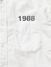 PAWN SPLATTER SHIRT1301 WHITE(パウン・スプラッタシャツ・ホワイト)