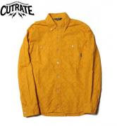 CUTRATE NATIVE PATTERN L/S B.D SHIRT・MUSTARD(カットレイト・ネイティブパターンロングスリーブボタンダウンシャツ・マスタード)