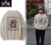 DRESS HIPPY DRAGON KNIT IVORY BEIGE(ドレスヒッピー ドラゴンニットセーター・アイボリーベージュ)