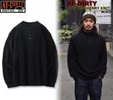 AT-DIRTY ATD JEEP HENRY KNIT  BLACK(アットダーティー・ATD ジープヘンリーネックニット・ブラック)