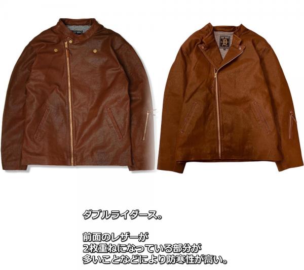 DRESS HIPPY DH-RIDERS LEATHER JACKET BROWN(ドレスヒッピー・DH