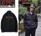 AT-DIRTY ATD SERVICE L/S SHIRT BLACK(アットダーティー・ATDサービスロングスリーブシャツ・ブラック)