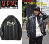 AT-DIRTY ATD THUNDER LEATHER COACH JACKET  BLACK(アットダーティー・ATDサンダーレザーコーチジャケット・ブラック)