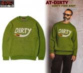 AT-DIRTY DIRTY FIRE KNIT GREEN(アットダーティー・ダーティーファイアニット・グリーン)