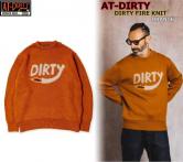 AT-DIRTY DIRTY FIRE KNIT ORANGE(アットダーティー・ダーティーファイアニット・オレンジ)