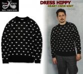 DRESS HIPPY HEART CREW KNIT BLACK(ドレスヒッピー ハートクルーニット・ブラック)