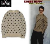 DRESS HIPPY HEART CREW KNIT GRAY(ドレスヒッピー ハートクルーニット・グレー)