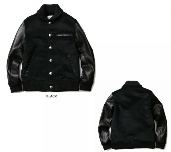 CRIMIE ALPACA AWARD JACKET BLACK/CHACOAL GRAY (クラミー・アルパカ 