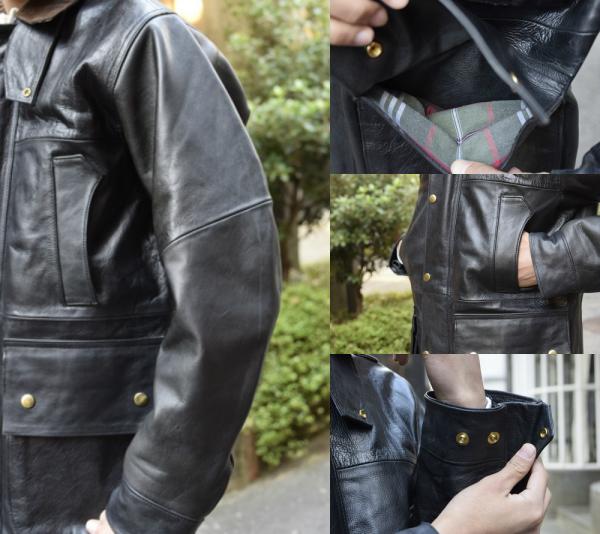 AT-DIRTY LOGGER VINTAGE LEATHER COAT BLACK(アットダーティー