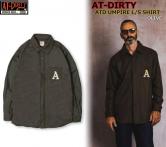 AT-DIRTY ATD UMPIRE L/S SHIRT OLIVE(アットダーティー・ATDアンパイアロングスリーブシャツ・オリーブ)