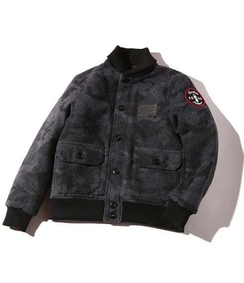 【SALE 50%OFF】CUTRATE WOOL CAMO JACKET GRAY(カットレイト・ウールカモジャケット・グレー)
