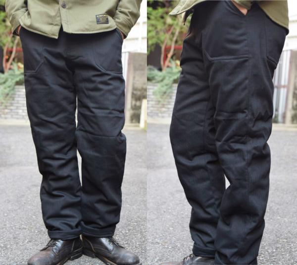 AT-DIRTY QUILTING PANTS BLACK/OLIVE(アットダーティ-・キルティング