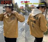 AT-DIRTY ATD LEATHER COACH JACKET CAMEL(アットダーティー・ATDレザーコーチジャケット・キャメル)