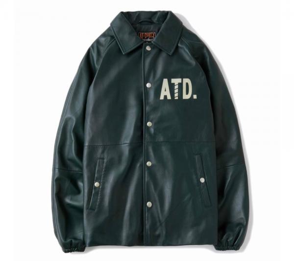 AT-DIRTY ATD LEATHER COACH JACKET GREEN(アットダーティー・ATD 