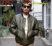 AT-DIRTY ATD WP LEATHER JACKET OLIVE(アットダーティー・ATD WP レザーコーチジャケット・オリーブ)