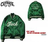 【SALE 30%OFF】 CUTRATE SATIN STUDIUM JACKET GREEN(カットレイト・サテンスタジアムジャケット・グリーン)