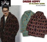 DRESS HIPPY DH-BLANKET GOWN BLACK/BEIGE(ドレスヒッピー・DHブランケットダウン・ブラック/ベージュ)