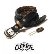 CUTRATE KNITTING LEATHER BELT BLACK(カットレート・ニッティングレザーベルト・ブラック)