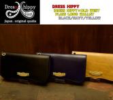 DRESS HIPPY×OLD WEST　PLAIN LONG WALLET BLACK/NAVY/YELLOW(ドレスヒッピー×オールドウエスト・プレーンロングウォレット・ブラック/ネイビー/イエロー)