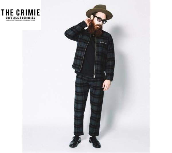 CRIMIE LEX WOOL CHECK ZIP JACKET BLACK/BROWNクライミー・レックス