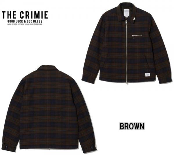 CRIMIE LEX WOOL CHECK ZIP JACKET BLACK/BROWN(クライミー・レックス ...