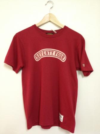 【SALE 60%OFF】SEVENTY FOUR ROUND LOGO T-SHIRT　WINE